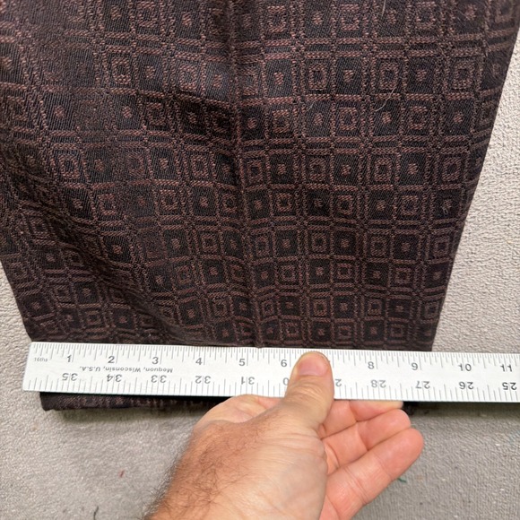 Versace Suit Brown Geometric Linen Blend Classic Fit Italian Two‎ Piece 42R - Picture 15 of 16